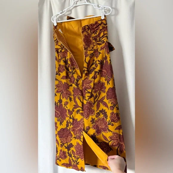Sezane Pauline Luanda Ocre Floral Dress size 8 - Picture 6 of 8